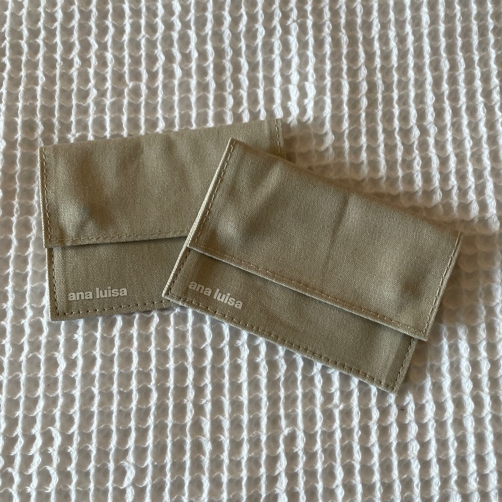 2 Ana Luisa Tan Large Jewelry Pouches